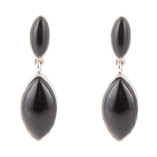 Champion Onyx and Sterling Silver Earrings