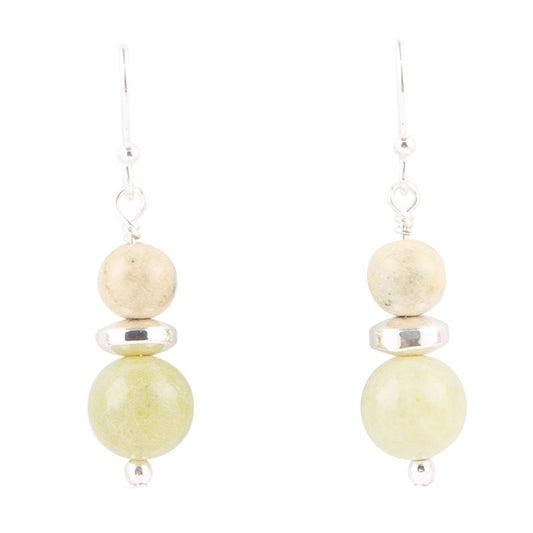 Chartruese Lemon Jade Drop Earrings