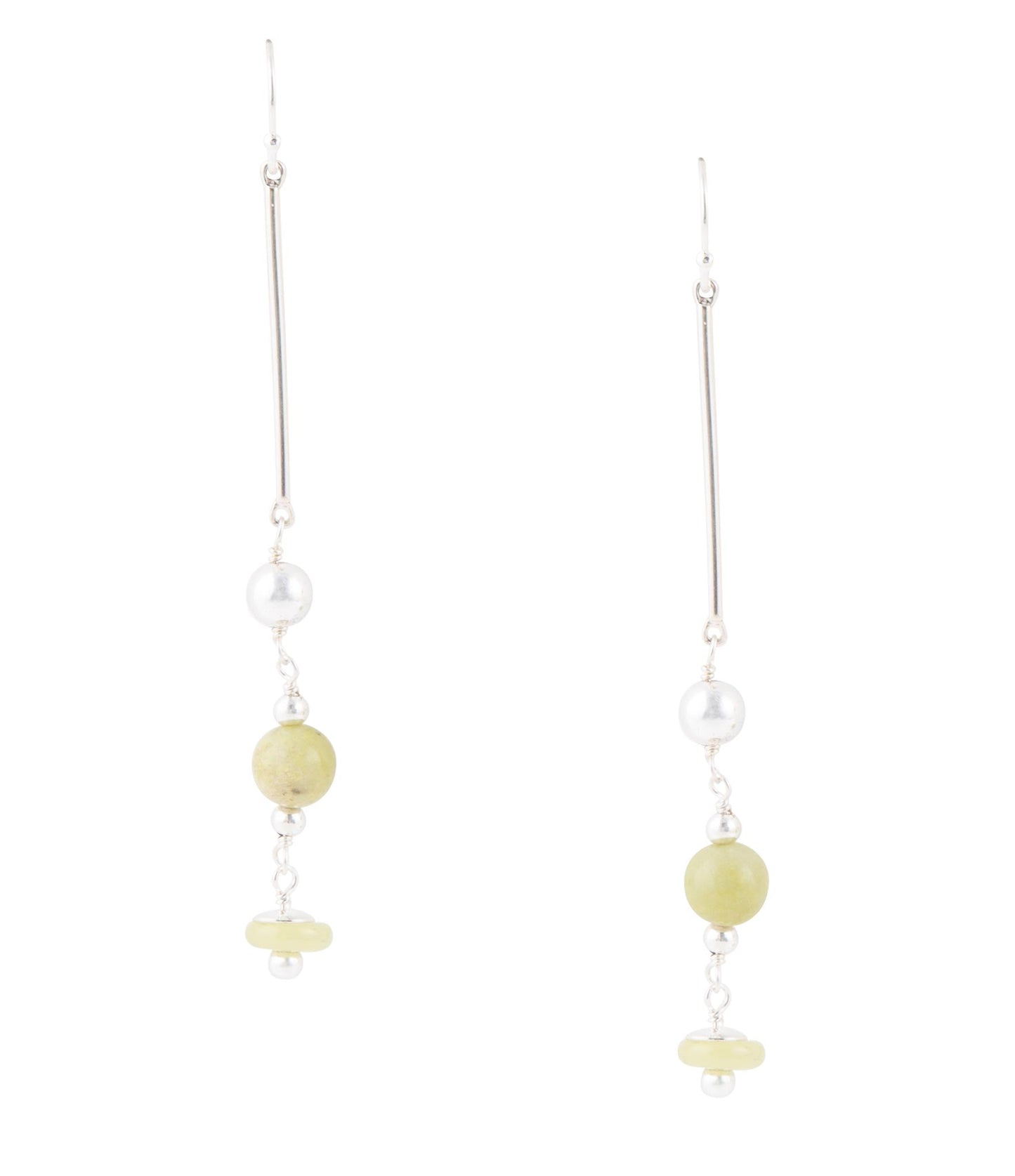 Chartruese Lemon Jade Linear Earrings