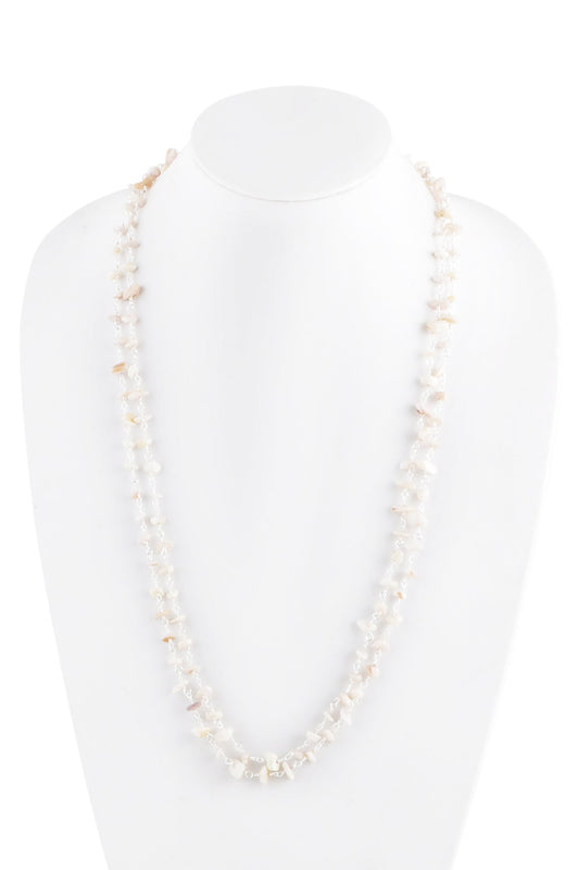 Chip Off The Old Block White Shell Necklace