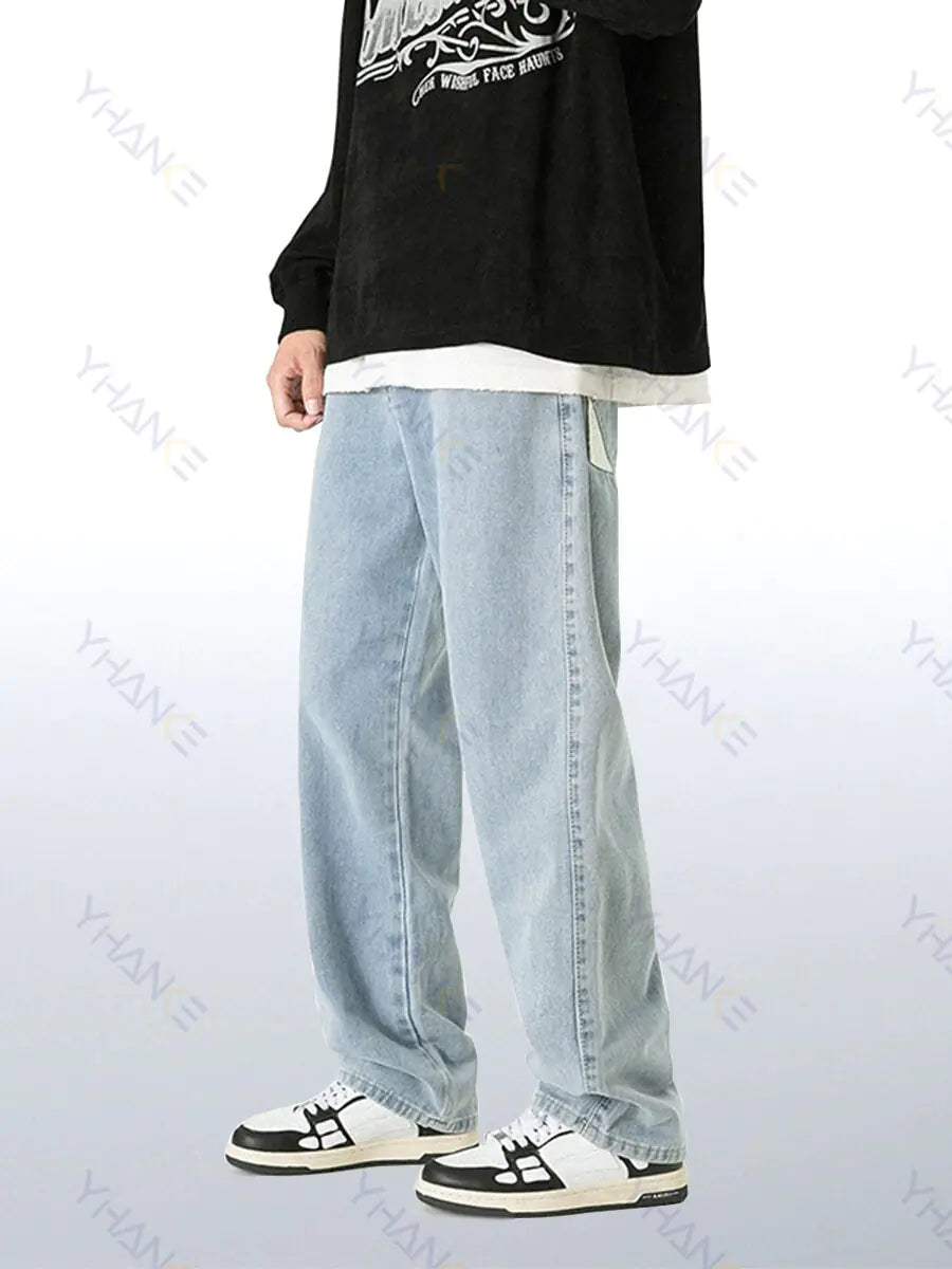 Retro Loose Straight Wide Leg Pants - # BOAA13410012