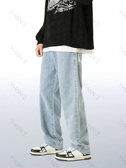 Retro Loose Straight Wide Leg Pants - # BOAA13410012