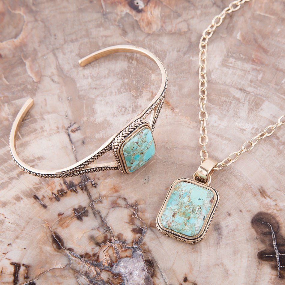 Credence Genuine Turquoise Pendant Necklace