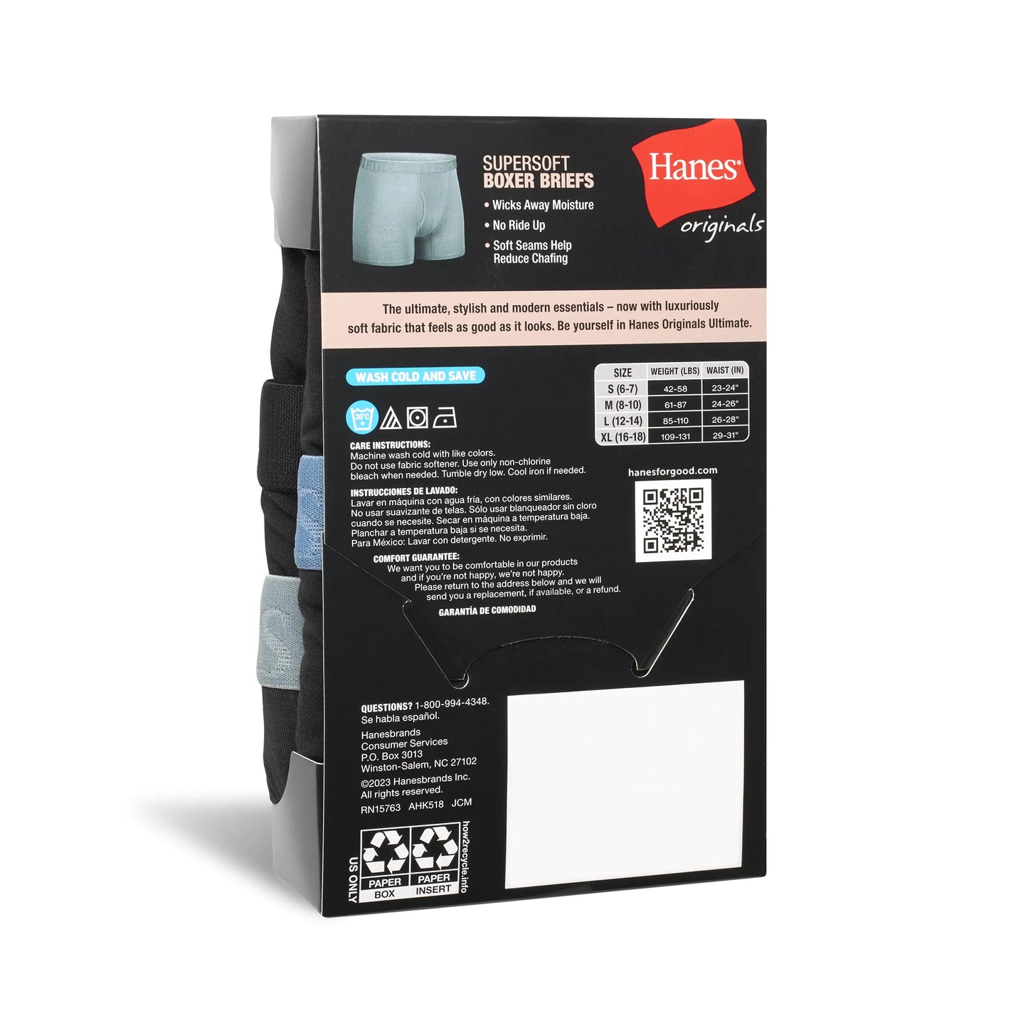 Hanes Boys Originals Boxer Brief Underwear, Supersoft Boxer Briefs For Boys, Assorted 5-Pack Medium Black 5-pack - # BOAA11410004