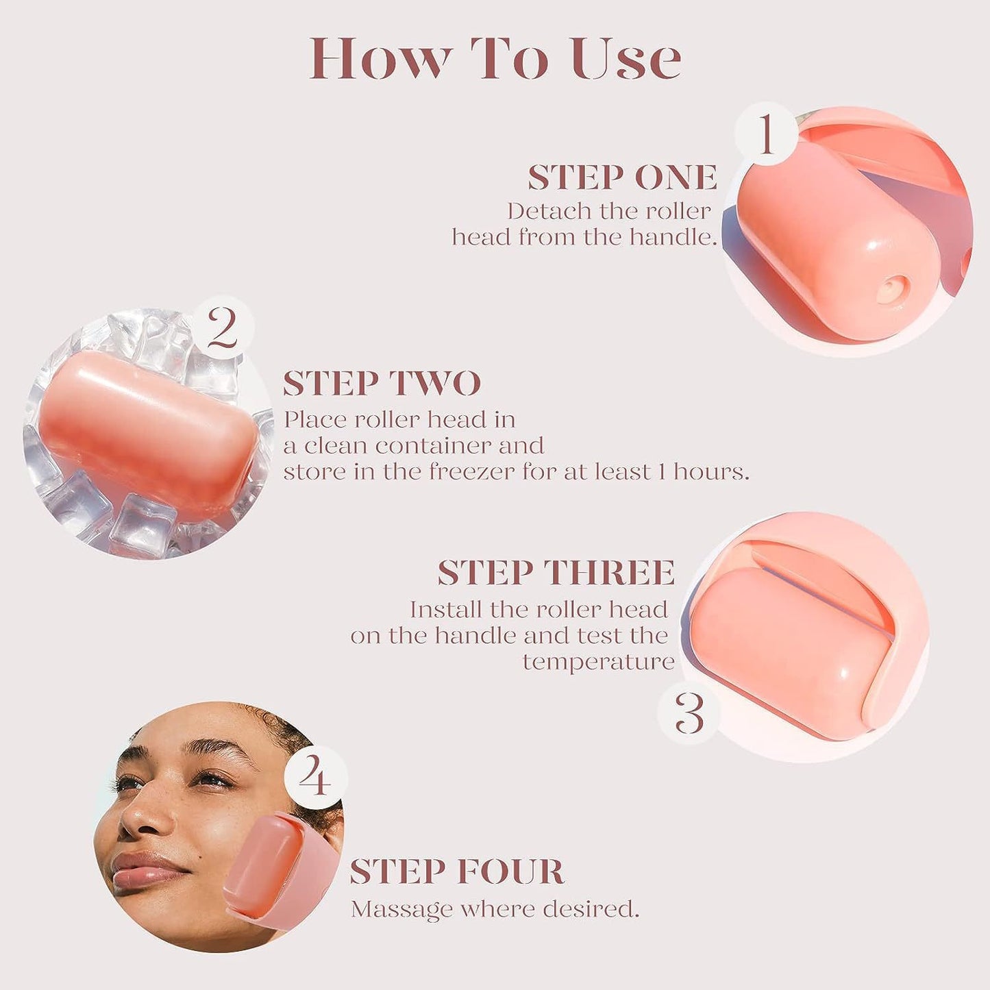 Ice Roller Facial Massager Cooling Therapy Tool