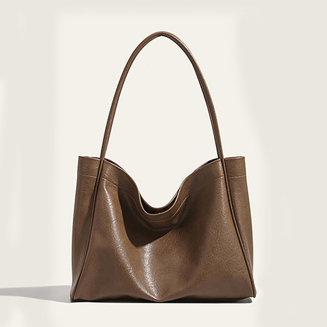 Elegant Ladies Tote Bag – Retro Minimalist & Versatile Commuter Shoulder Bag for Autumn and Winter