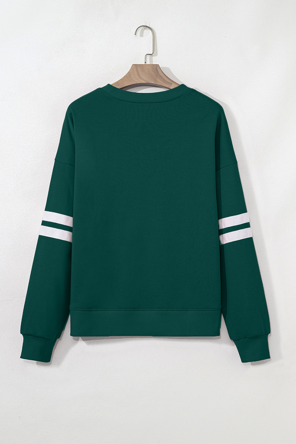 Varsity Stripe Drop Shoulder Oversized Sweatshirt