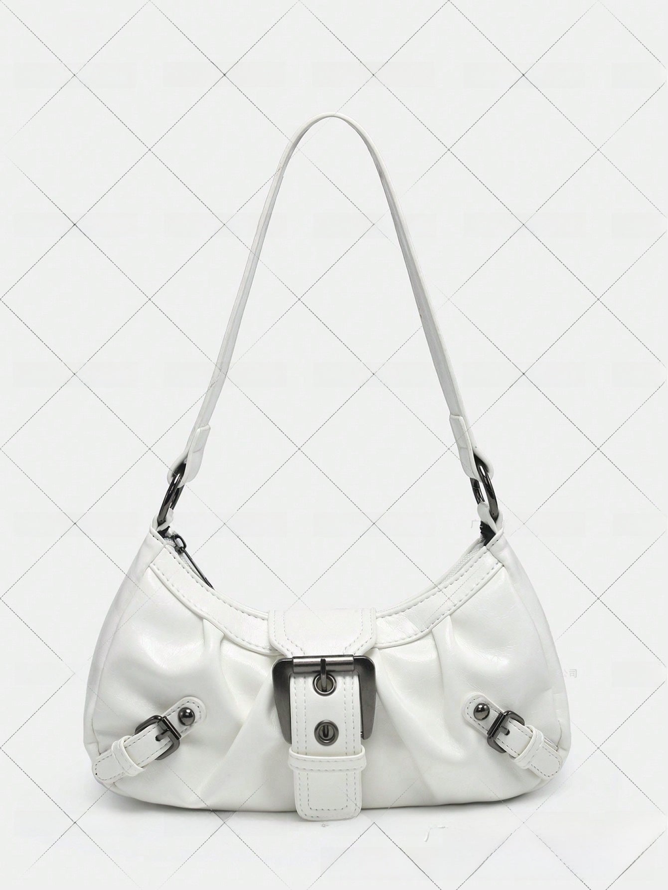 Retro Two-Tone Leather Shoulder Bag