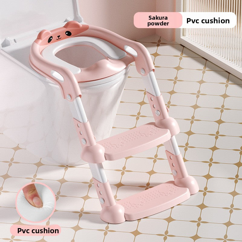 Foldable stepped auxiliary stool toilet