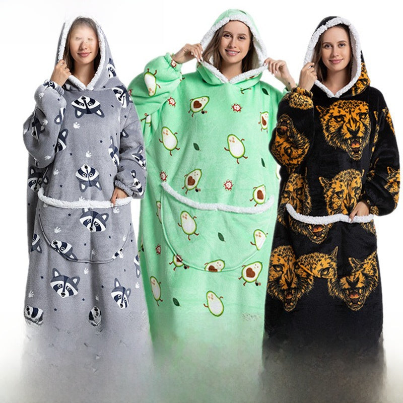 Flannel Hooded Animal Pajamas