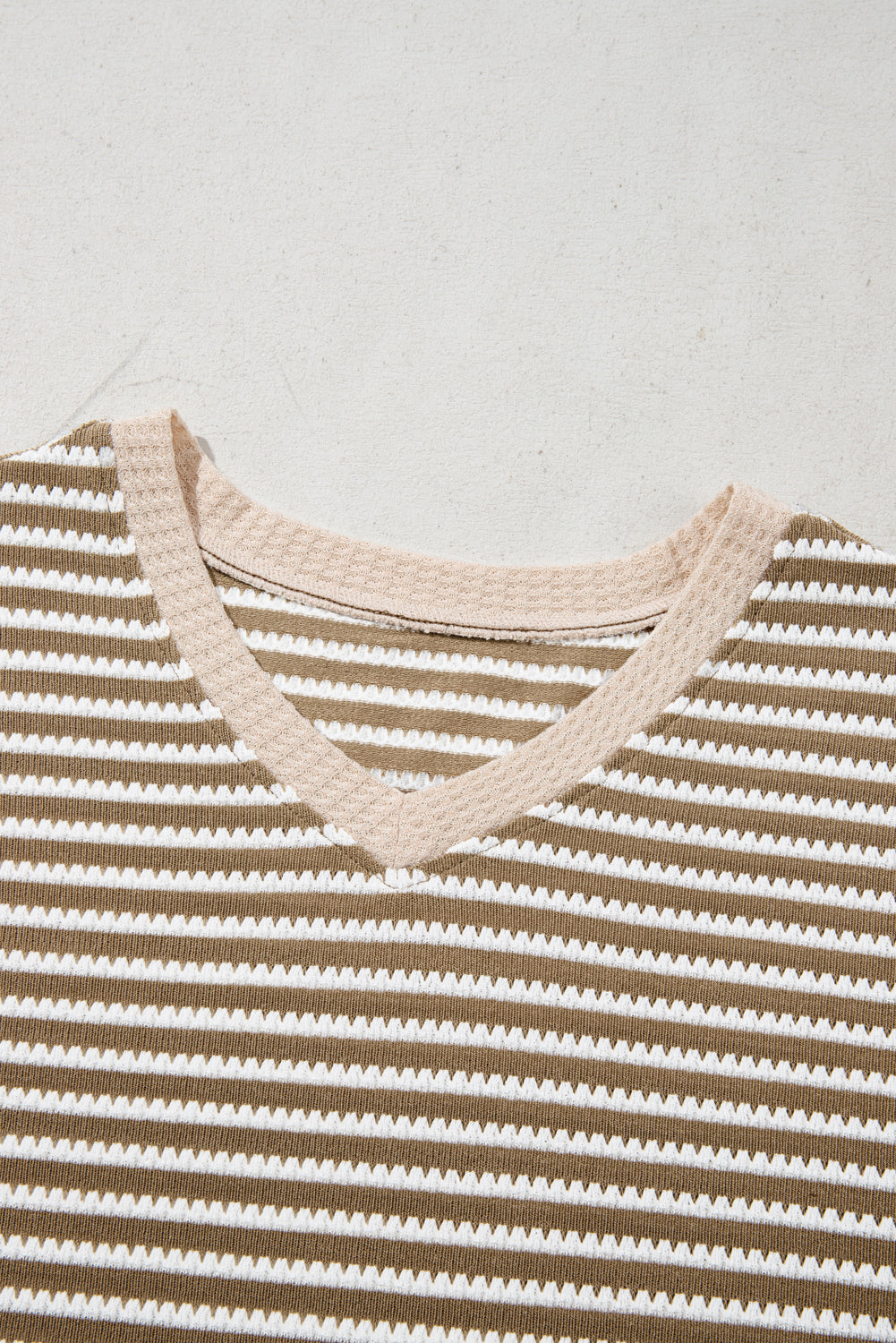 Plus Size Stripe Textured Dolman Sleeve Top