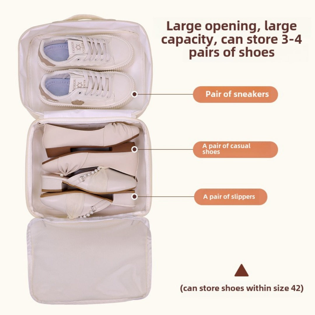 Double-layer partition shoe storage bag, outdoor travel travel supplies shoe bag, sports fitness waterproof shoe storage bag