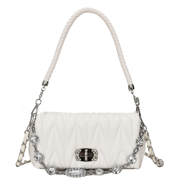 Women's Rhombus Diamond Chain Bag - Small Hobo Crossbody Shoulder Bag