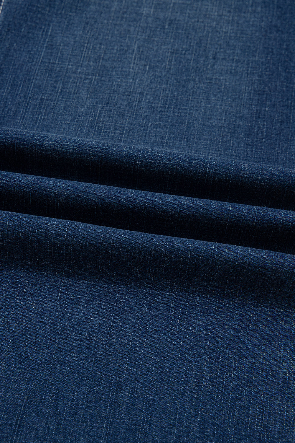 Denim Stitch High-Waist Cuff Jeans