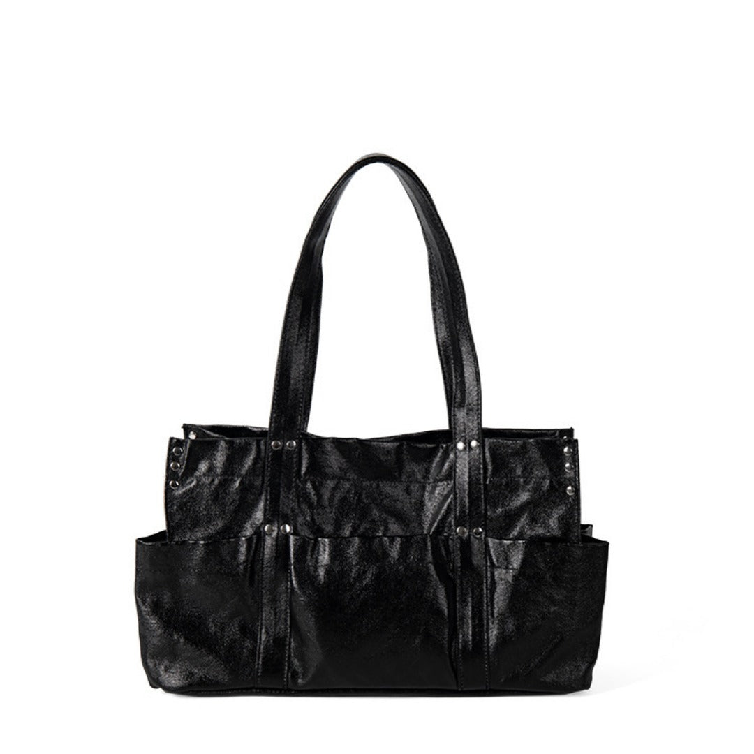 Stylish Metallic Hobo Tote Purse - Summer Design Large Capacity Multi-Compartment Shoulder Bag for Women