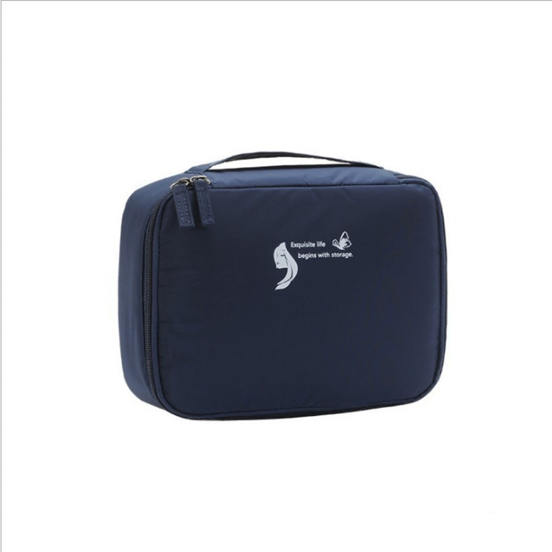 Lightweight makeup bags,Waterproof multi-functional portable toilet bag, anti-wrinkle large-capacity square cosmetic bag, makeup bag with compartments,