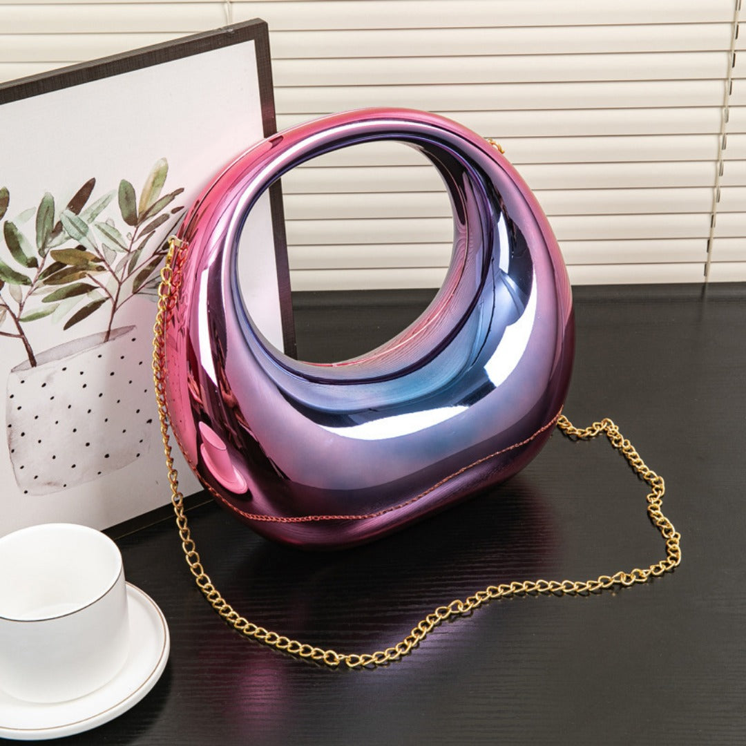 Elegant evening Bag – Gold and Silver Dinner Bag, Stylish Makeup Acrylic Bag, Perfect Prom Bag, Party Purse, and Wedding Clutch