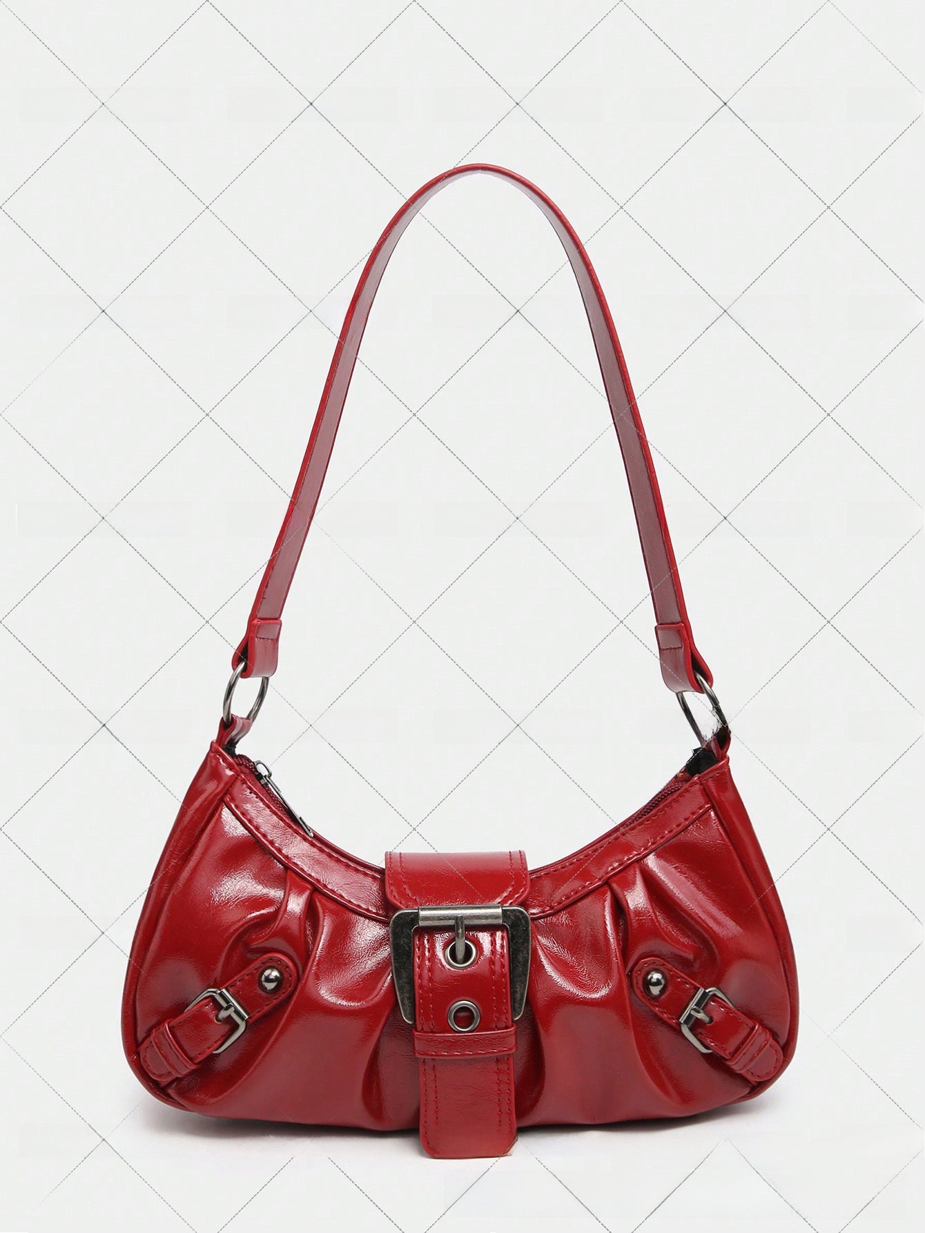 Retro Two-Tone Leather Shoulder Bag