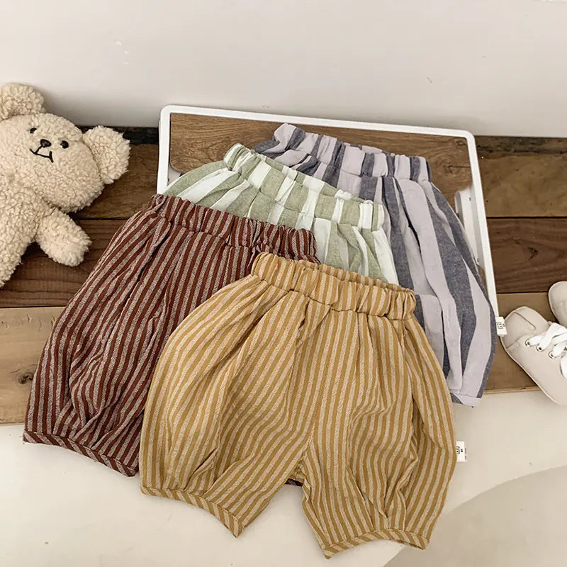 Soft Cotton Striped Bloomers for Newborns and Toddlers - # BAAA1B11010006