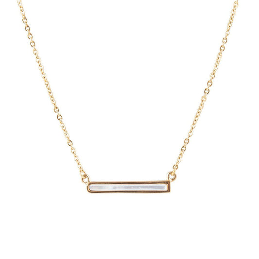 Dainty Mother of Pearl Bar Necklace