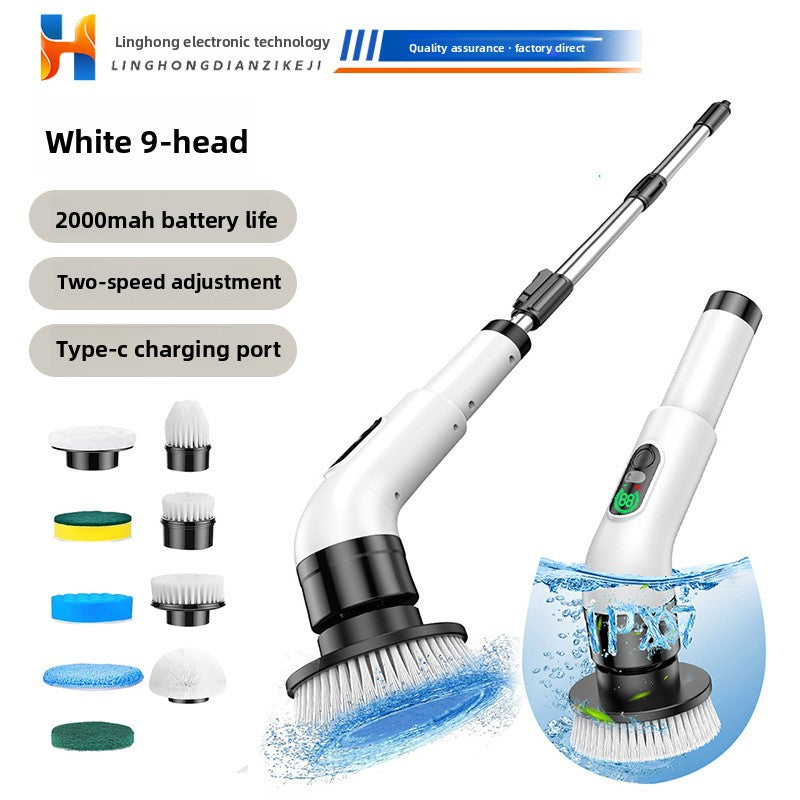 Multi-brush head electric cleaning brush