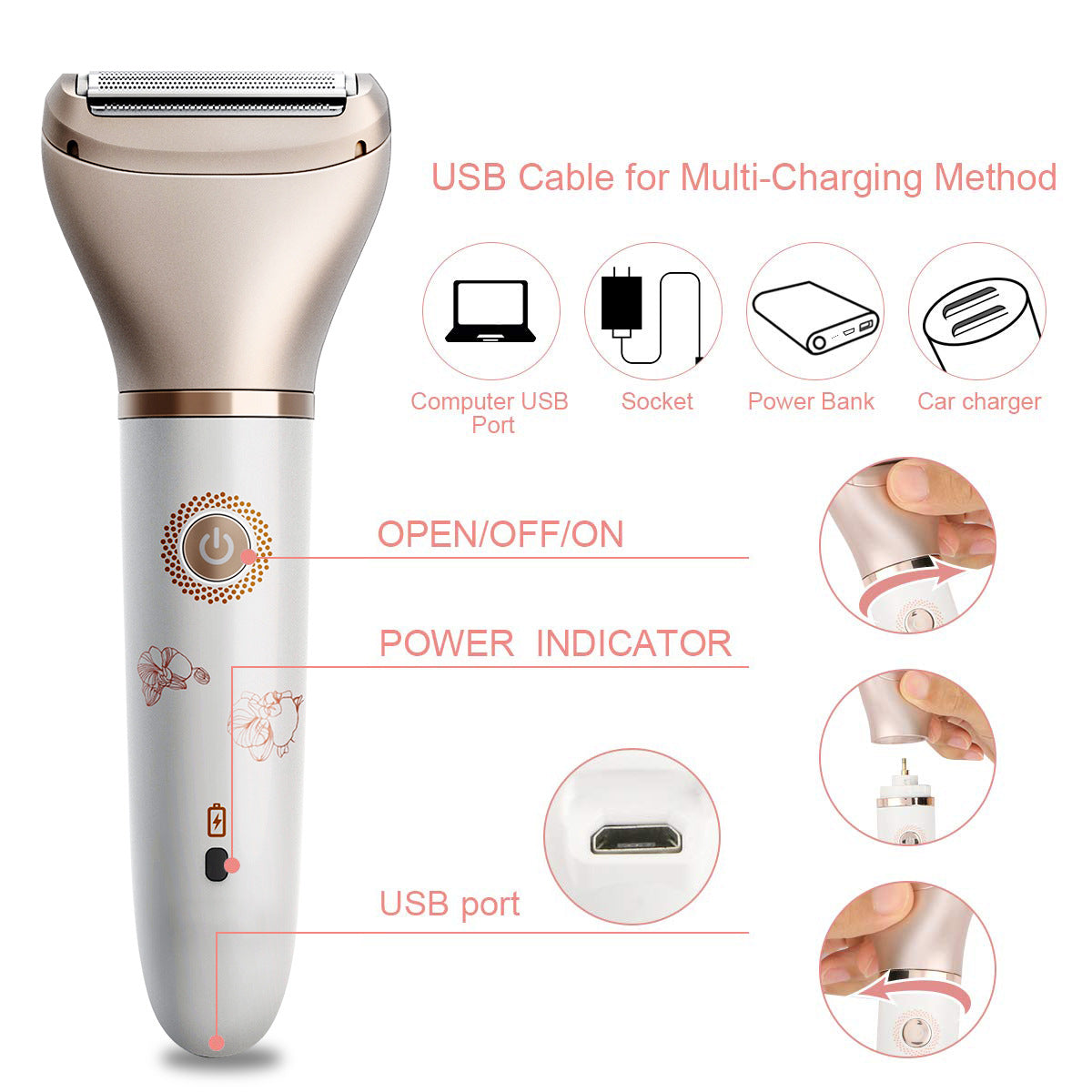Lady hair removal device