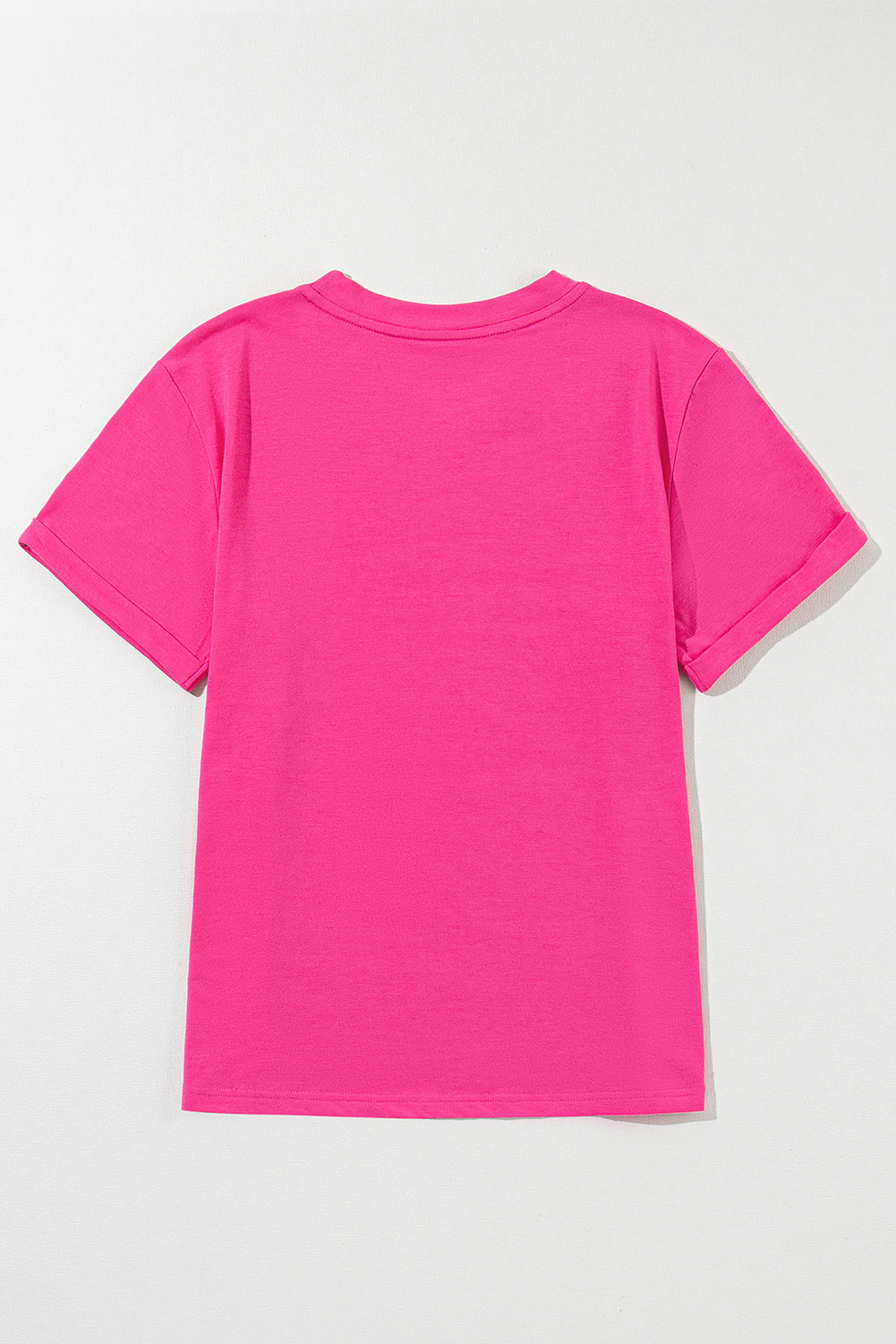 Solid Short Sleeve Crew Neck Tee