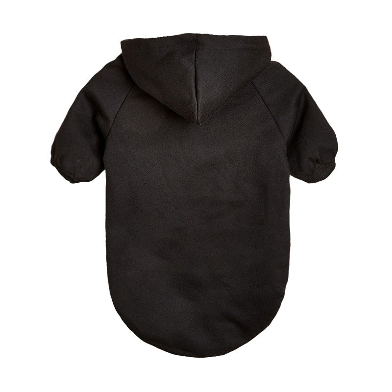 Classic Solid Color Hooded Pet Sweater for Dogs and Cats