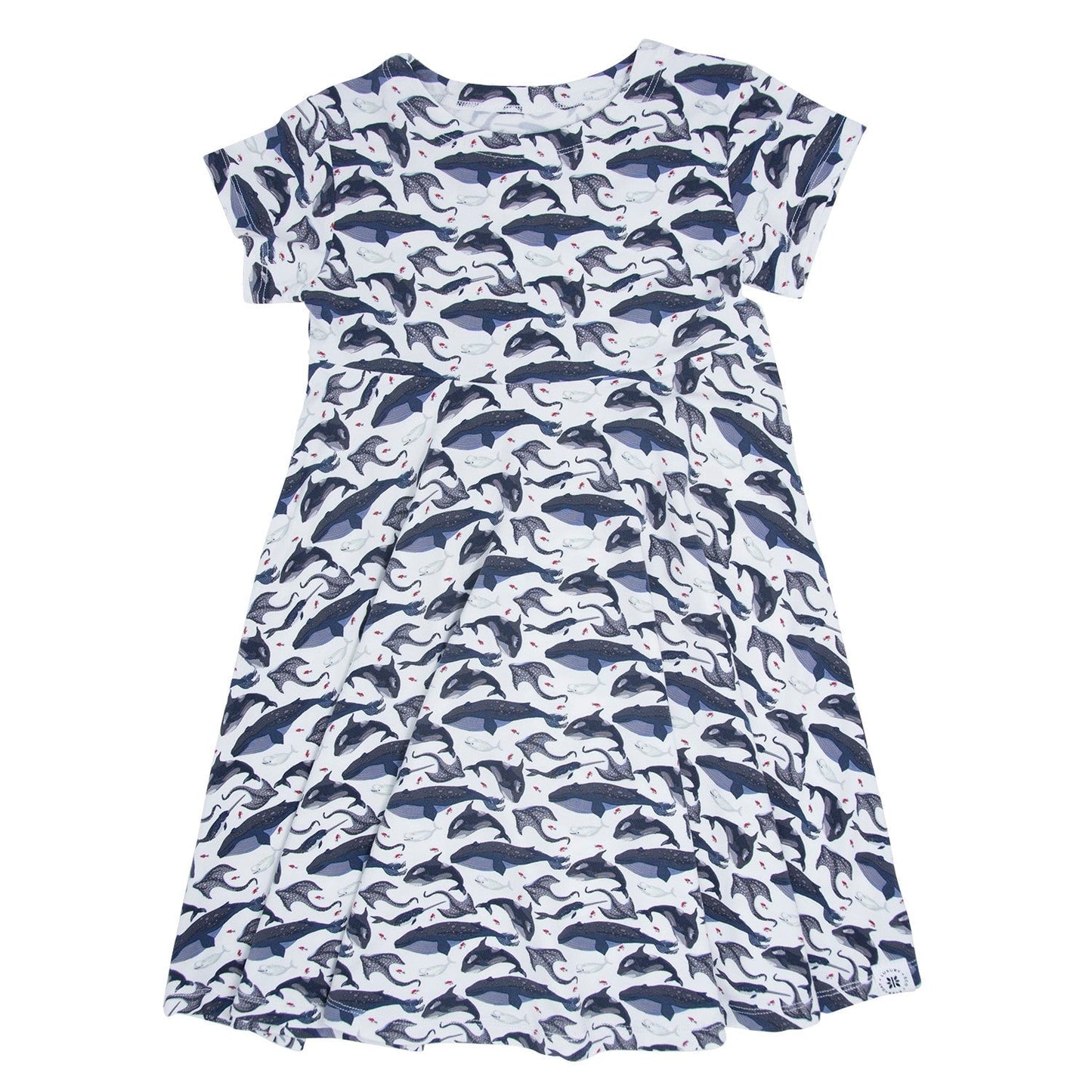 Deep Sea Creatures Whale Cap Sleeve Swirly Girl