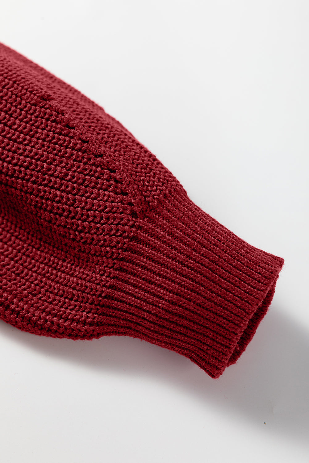 Solid Front Seam Drop Shoulder Sweater