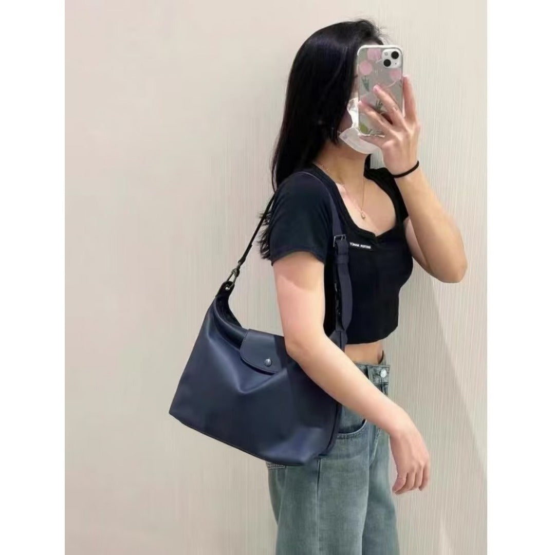 Hobo Underarm bag, boho grey women's bag, Crossbody shoulder bag, large capacity versatile women's hobo bag