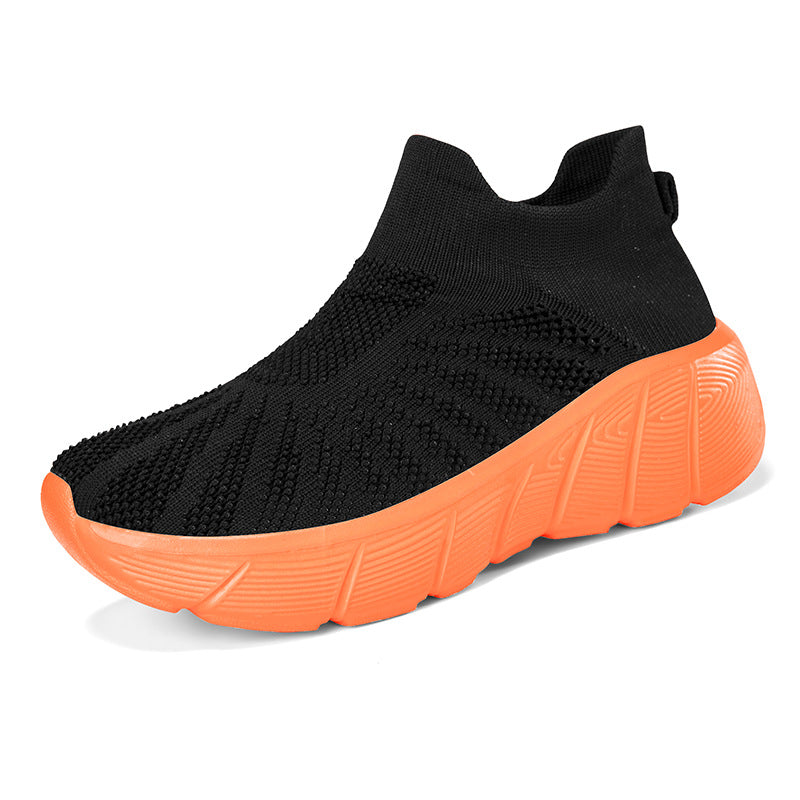 Thick-soled fly-knit sports shoes