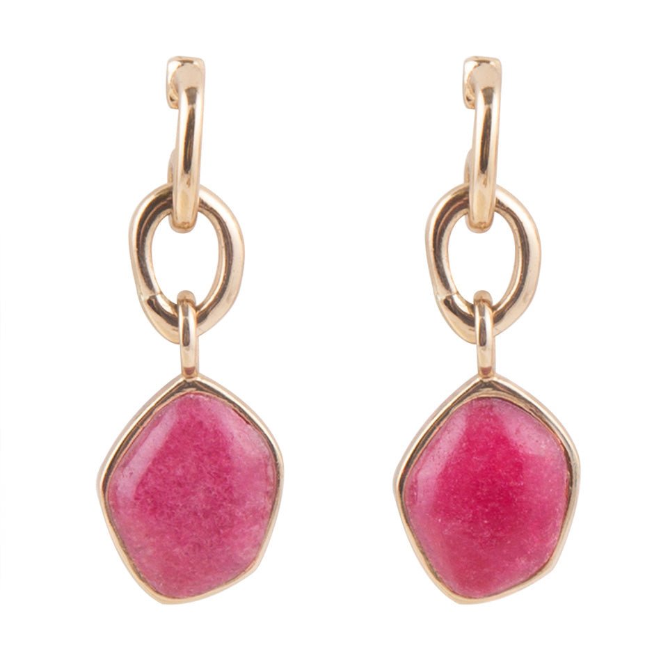 Drop Post Bordeaux Quartz Earrings