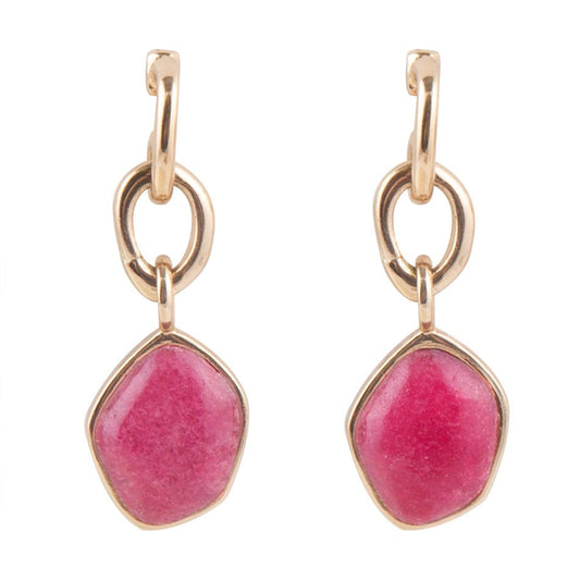 Drop Post Bordeaux Quartz Earrings