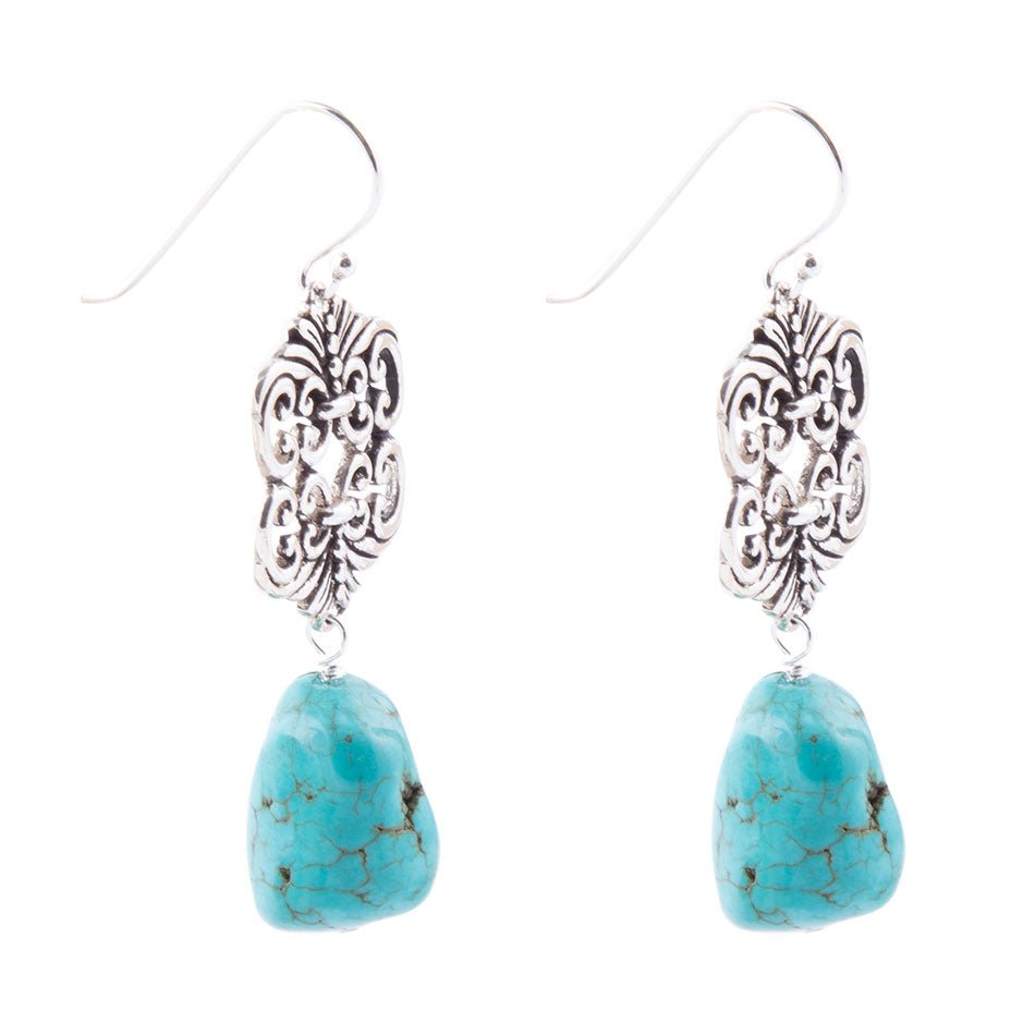 Durango Lace Turquoise Drop Earring
