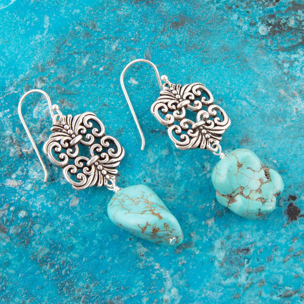 Durango Lace Turquoise Drop Earring