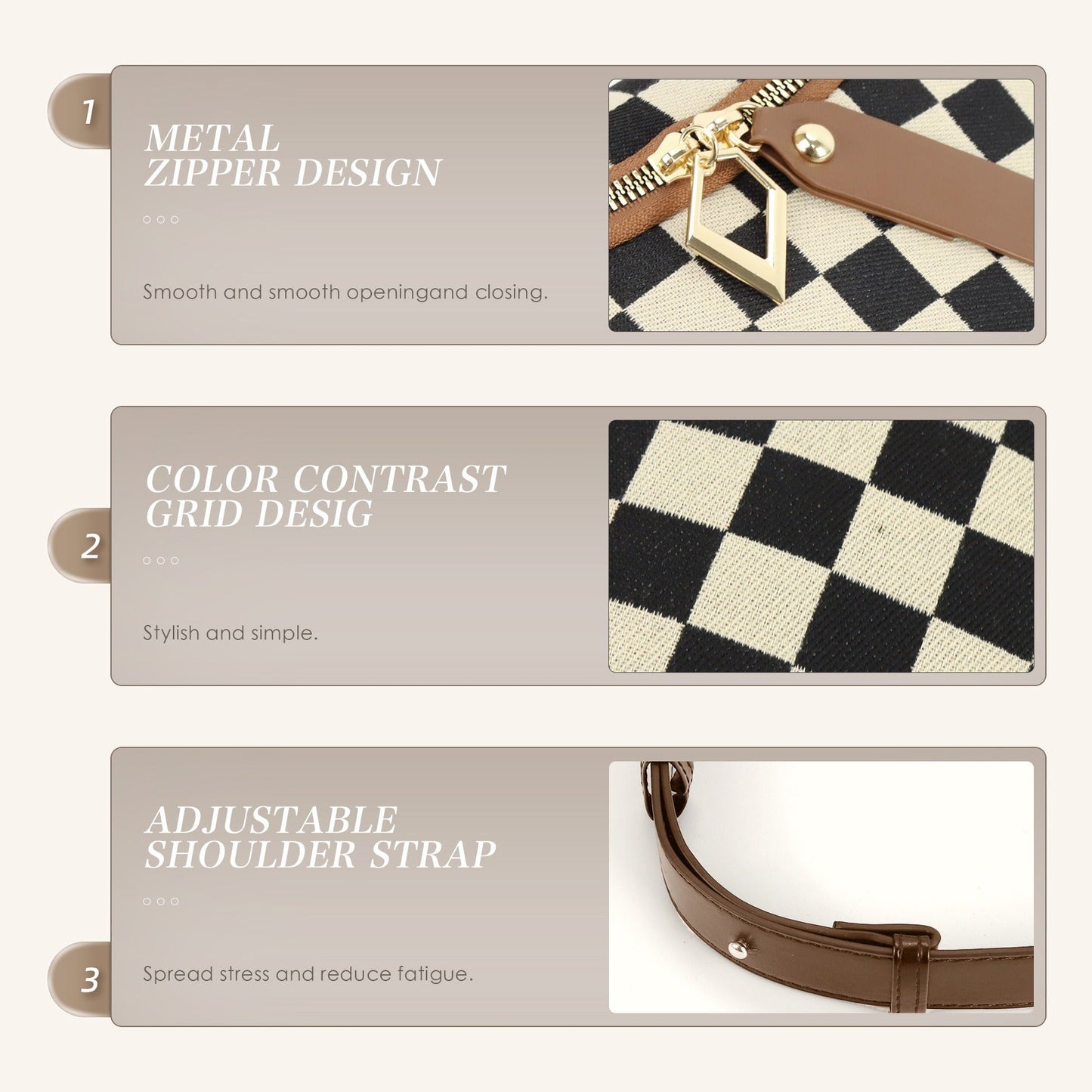 Small Crossbody Versatile Checkerboard Chest Bag – Fashion Plaid Waist Bag, Stylish Messenger Bag & Fanny Pack for Everyday Use