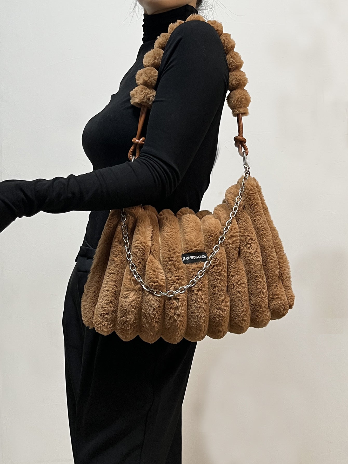 Fluffy handbag