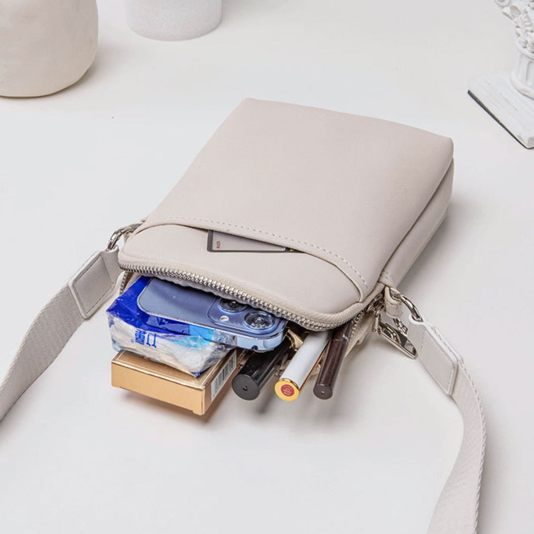 Elegant Women's Bag - Simple PU Soft Phone Bag, Compact Small Shoulder Crossbody Phone Purse