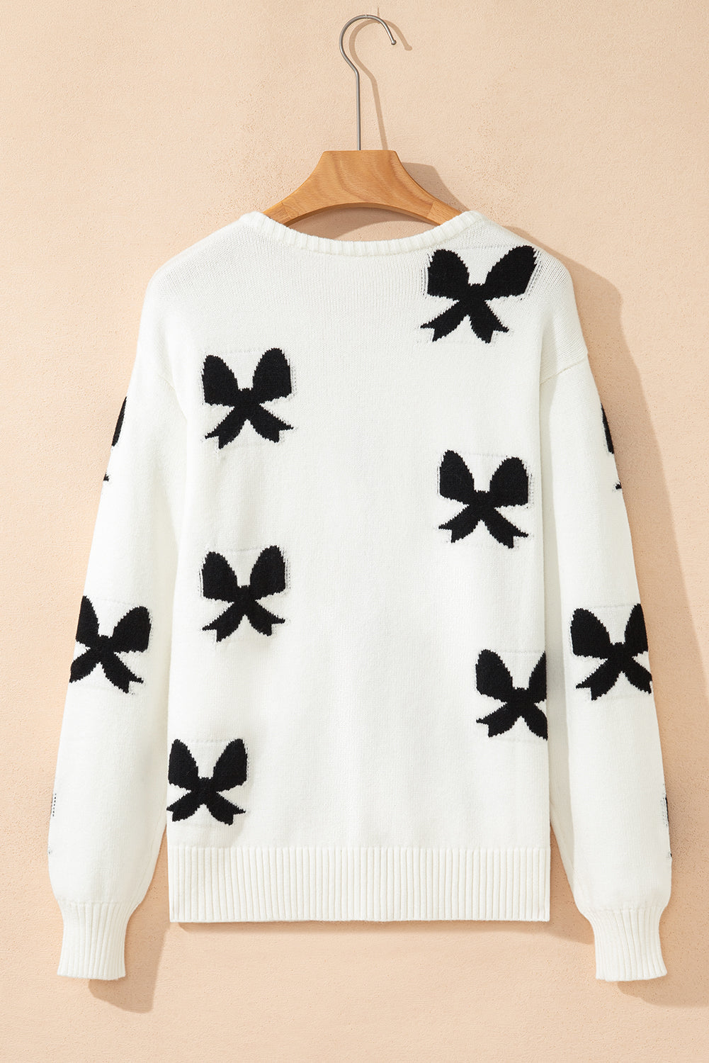 Bow Lace-up Sweater Cardigan