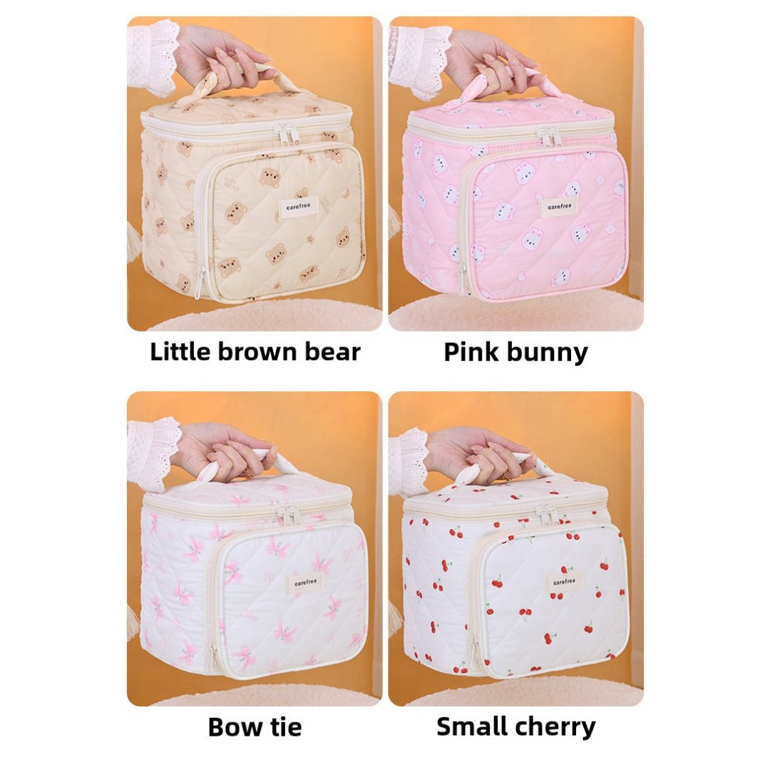 Multifunctional cosmetic bag, partition storage cosmetic bag, storage bag, travel portable toilet bag, makeup bag with compartments,