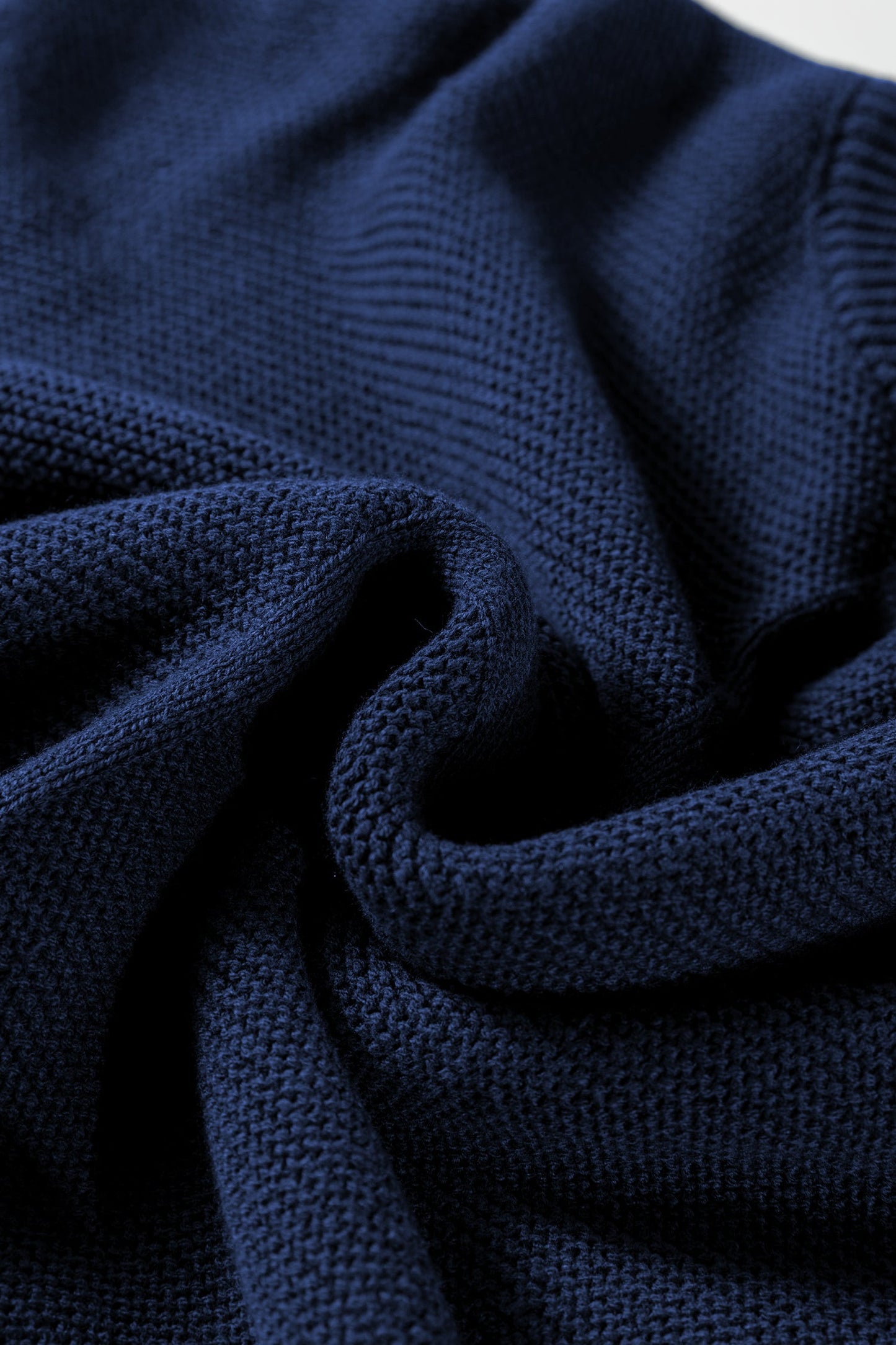 Solid Front Seam Drop Shoulder Sweater