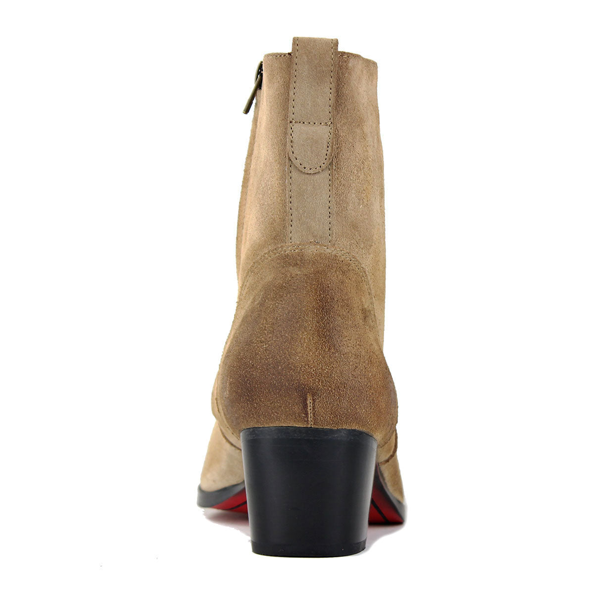 Suede High Heel Chelsea Boots