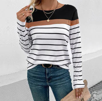 Casual Striped Top - # GIAA23510002-PRG