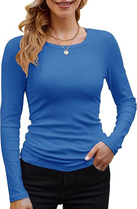 Womens Ribbed Long Sleeve T-Shirt