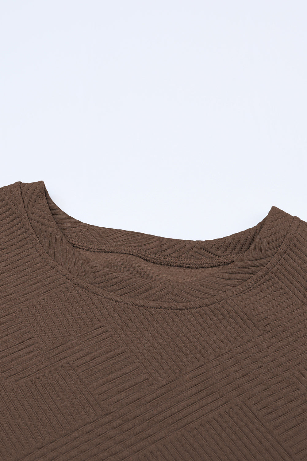 Solid Textured T-Shirt and Drawstring Pants Set