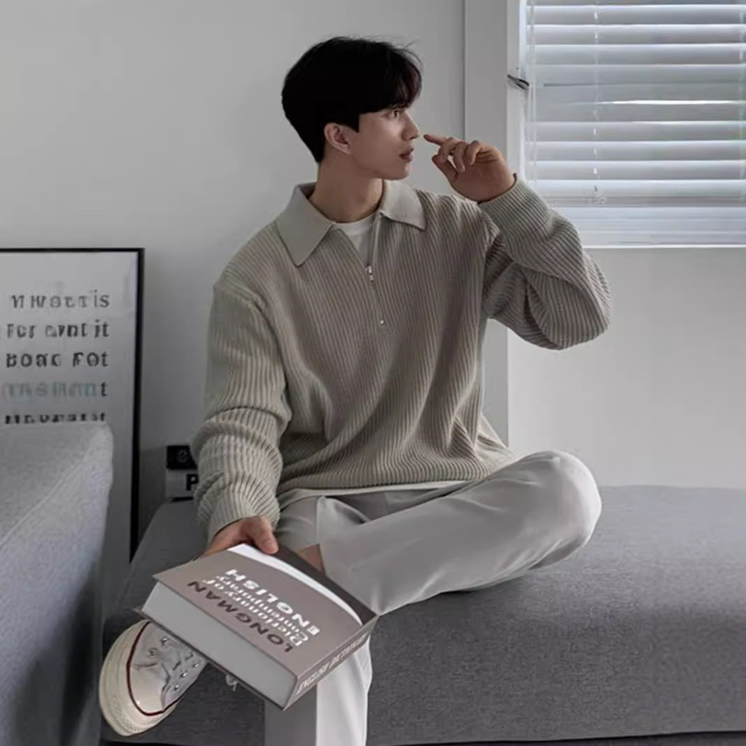 Trendyy Zipper Knitwear Men's