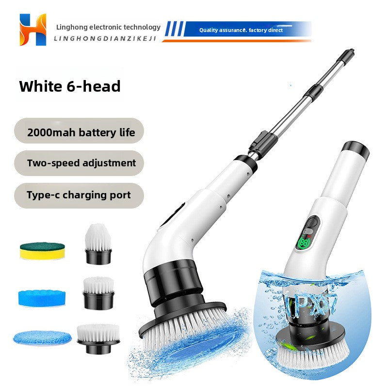 Multi-brush head electric cleaning brush