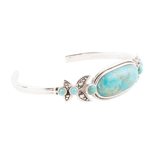 Emile Blue Turquoise Sterling Silver Cuff Bracelet