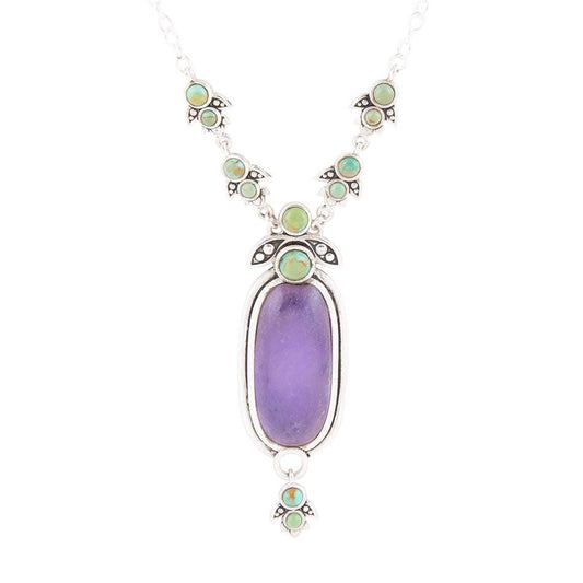Emile Purple Quartz Sterling Silver Pendant Necklace